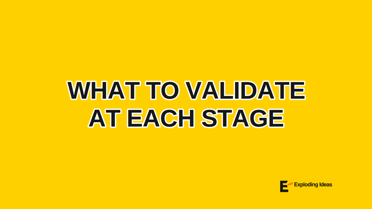 What to Validate at Each Stage